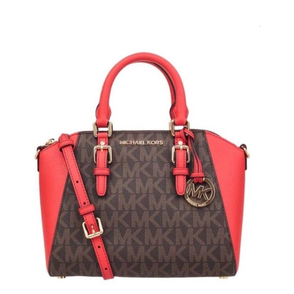 Michael Kors Handbags - Michael Kors Ciara Brown/Drk Sangria Md Messenger